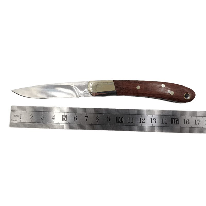 Top -Qualität H6882 Küchenfruchtfaltmesser 420c Satinblattholz mit Messingkopfgriff kleine EDC -Taschenflügelmesser