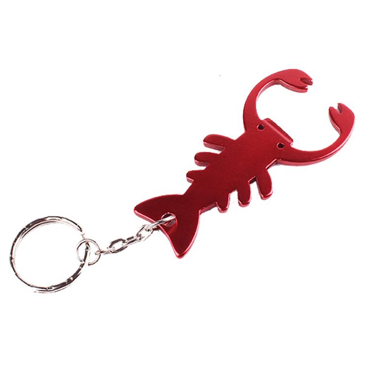 Crawfish aluminium bieropener met sleutelhanger voor keuken-, bar- of restaurantinventaris Lobster -flesopener SN711