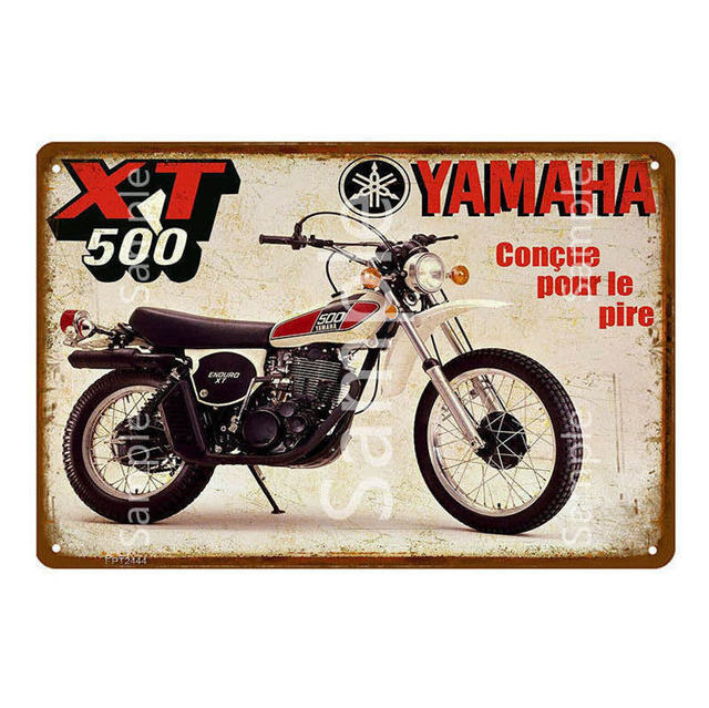 Retro -Auto -Blech -Schild Klassische Motorradplatte Garage Dekorative Plaque Metallschilder Motormarke Vintage Blech Mann Höhle Wand Sammlung Dekor Größe 30x20 cm W02