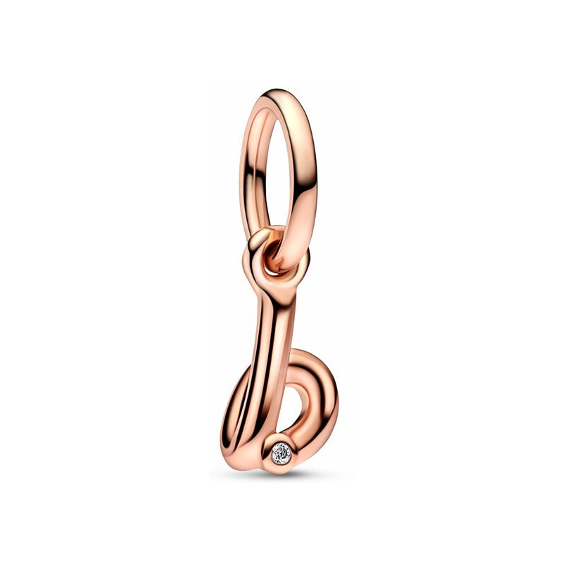 High Quality Sterling Silver Pandora Charm Beads with 26 English Letters Rose Gold Beads Are Fashionable for Women