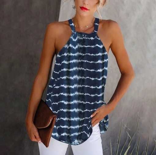 Women's Tanks Camis 2023 Spring and Summer New Butterfly Ink Painting Sexy Stripe Loose Tank Top T230303