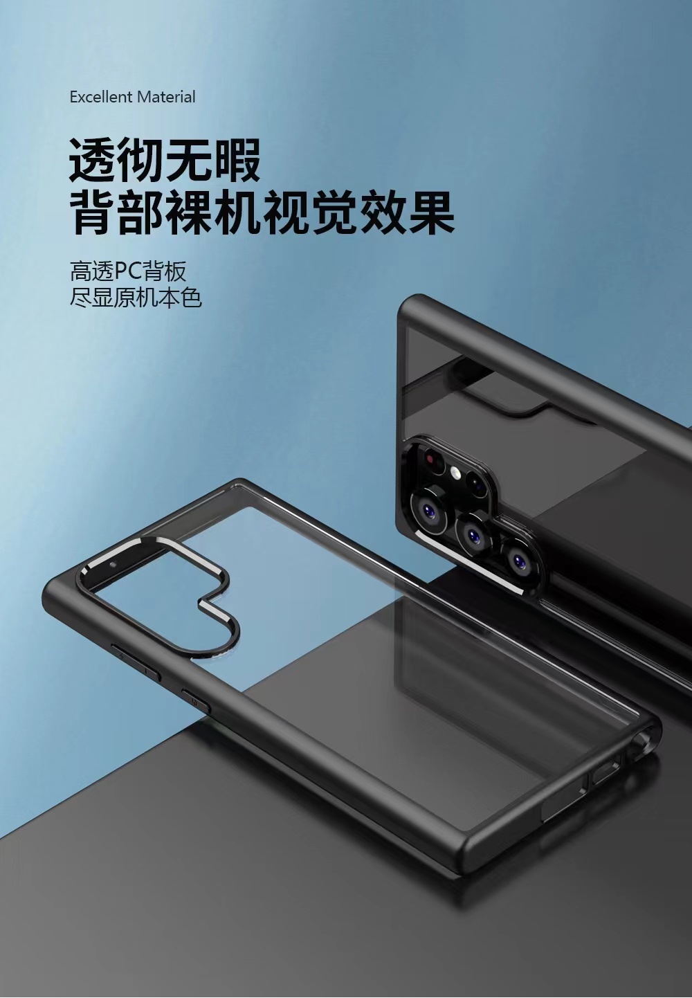 حالة الهاتف المحمول الجديدة الشفافة للوقاية من السقوط لشركة Samsung S23 S23Plus S23ULTRA