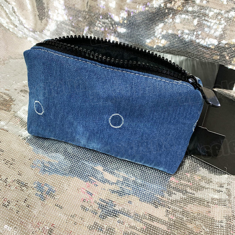 Marke frauen Denim reisen kulturtasche mode große kapazität reißverschluss kosmetiktaschen make-up waschbeutel kulturbeutel brieftasche mit box