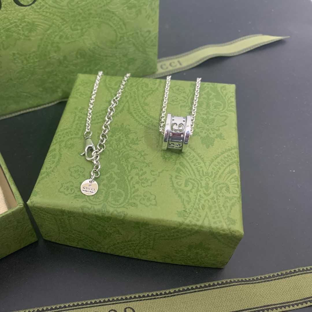 20% OFF 2023 New Luxury High Quality Fashion Jewelry for silver double transit bead necklace goods are compared to old couple pendants