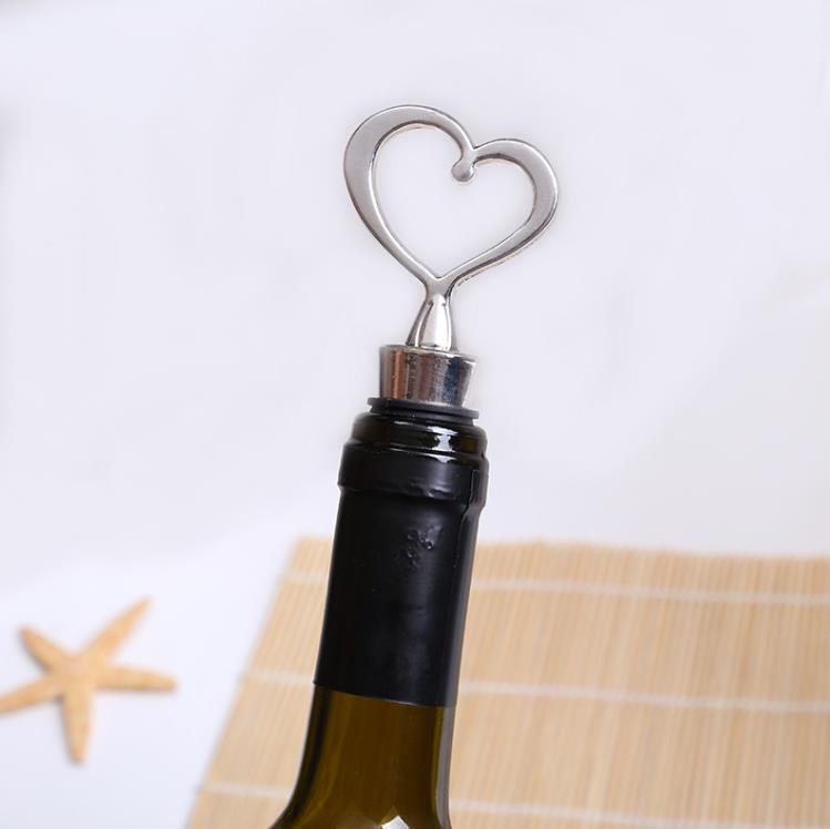 Invité de mariage cadeau cuisine ouvre-bouteilles tire-bouchon vins bouchon créatif en forme de coeur paire de vin ensemble SN718