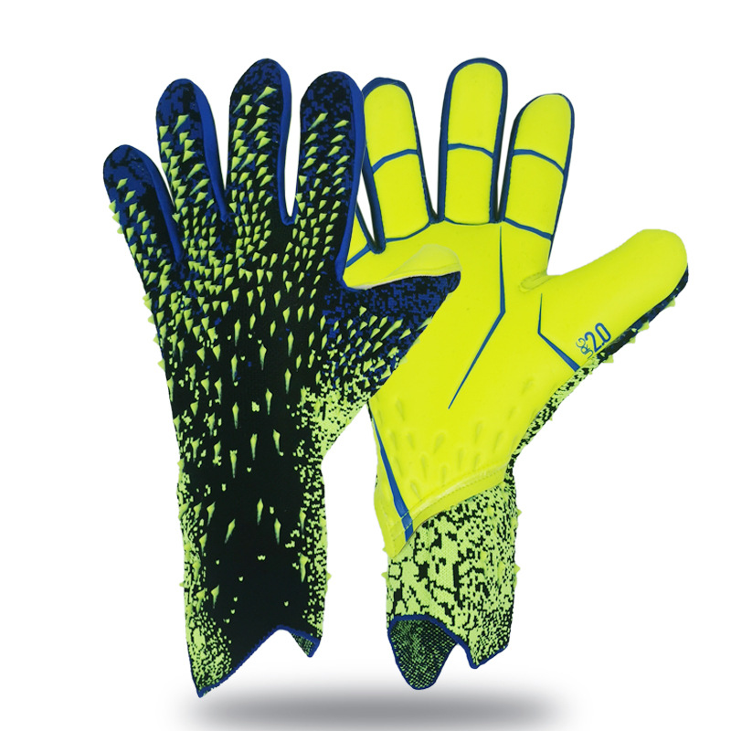 Portiera guanti in lattice calcio portiere per bambini adulti anticontellini antide-slip guanti antiscivolo addensano guanti da calcio guanti di protezione da calcio attrezzatura