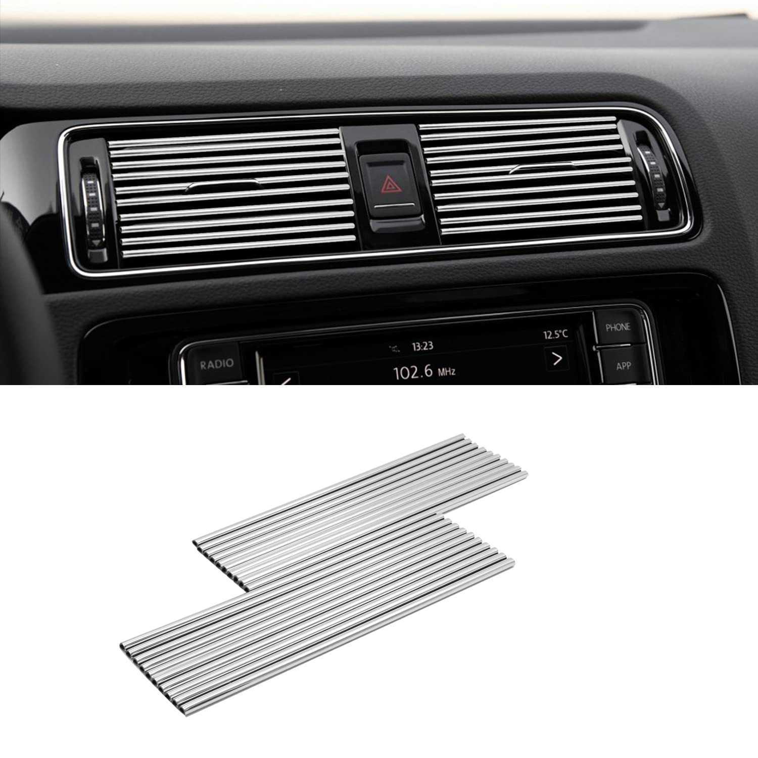 Sortie universelle de climatiseur de voiture, 20 pièces20Cm, bandes décoratives en forme de U, moulage en Pvc, bandes de garniture, accessoires de décoration de voiture, 2024