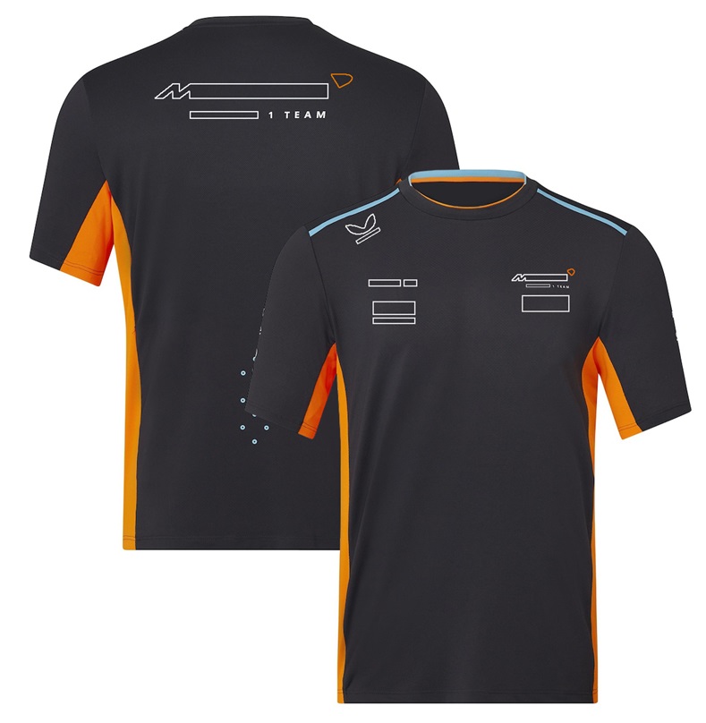 2023 nouveau pilote d'équipe de course F1 avec le même T-shirt à col rond et manches courtes, vêtements de travail personnalisés pour hommes.