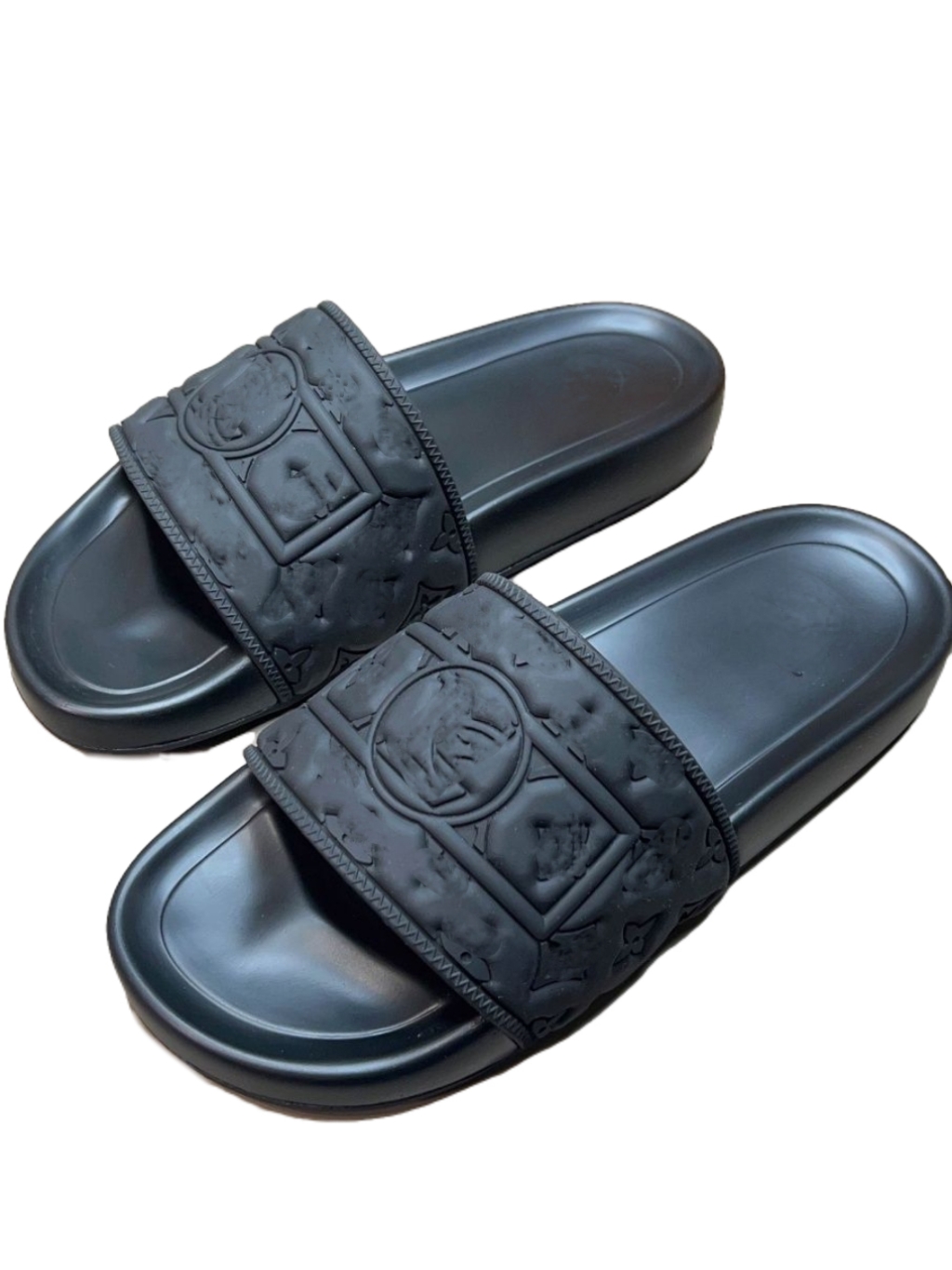 Latest Designer Embossed Letter Unisex Slippers Summer Fashion Non-slip Men's Slip-on Slippers Thick Bottom Male Beach Shoes Luxury Designer Women's Sandals Size 38-45