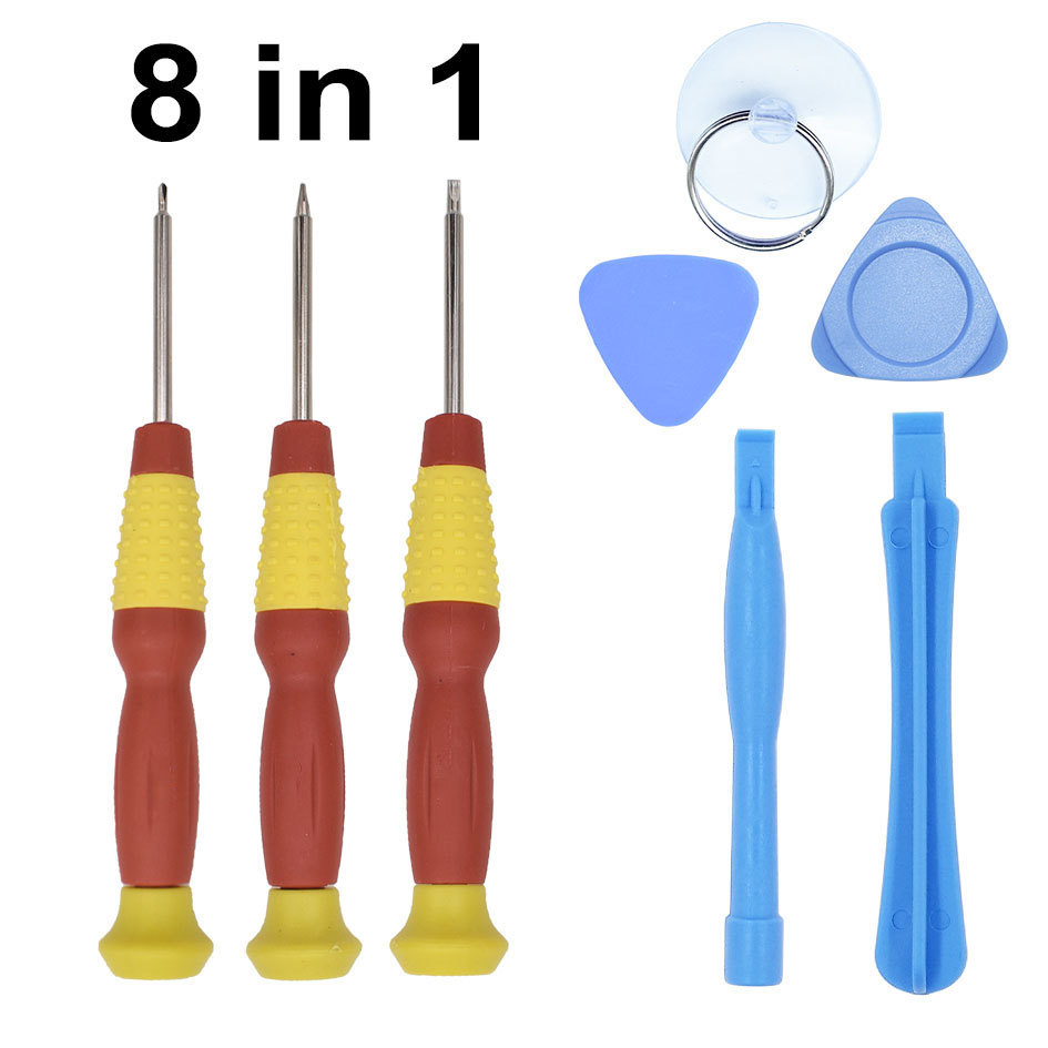 Инструмент для ремонта сотового телефона 8 в 1, набор инструментов для ремонта подглядывания с отверткой Pentalobe 0,8 1,5 с крестообразным шлицем для iPhone 4 5 6 7 8