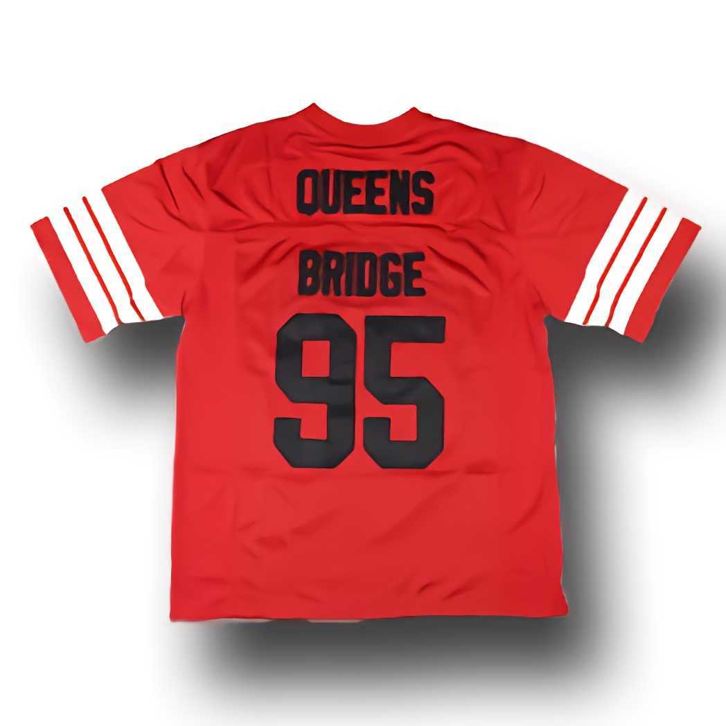 メンズTシャツThe Prodigy 95 Hennessy Queens Bridge Movie Jerseys Stitched Red Blue Cheap Mens Football Jersey S-3XL L230306