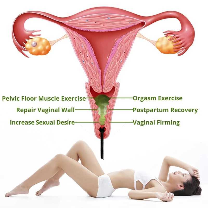 Uova / proiettili Giada naturale Palline massaggio vaginale Kegel Donne Vagina Muscle Exerciser Recupero dopo il parto Giocattoli sessuali donne Sex Shop L230306