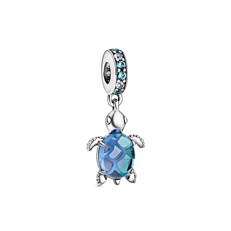 Alta qualidade Sterling Silver Pandora charme de tartaruga marinha de tartaruga pendente Ocean oco, shell sonho de sonho apanhador damo miçangas acessórios