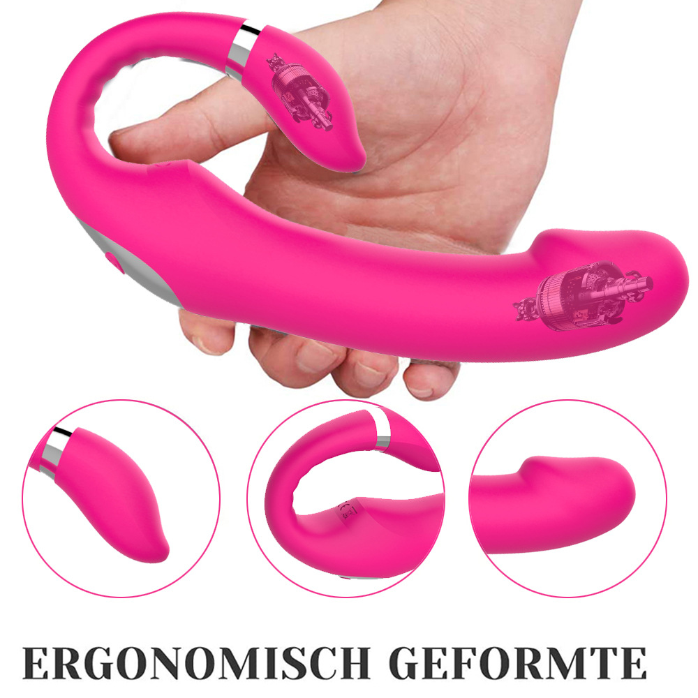 Vibrador estimulante, pene falso, masturbación, vibración de 10 velocidades, punto G, vagina del clítoris, vibración de doble motor, masaje, pareja femenina, juguete sexual para adultos ZD143