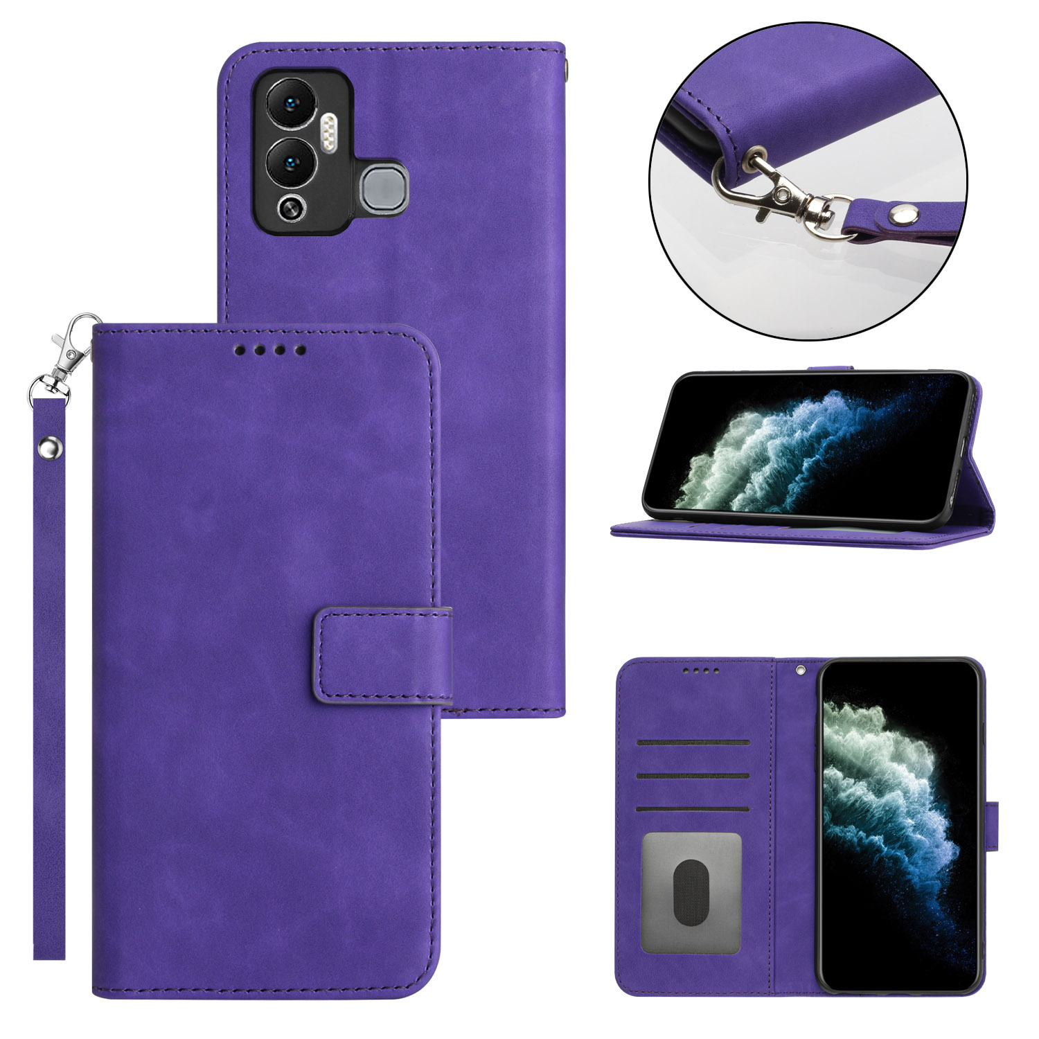 Custodie telefoni Infinix Hot 20 Play Smart 6 Note 12 11 12i Zero X NEO Pro Plus 5G Portafoglio in pelle Capa Case Fundas