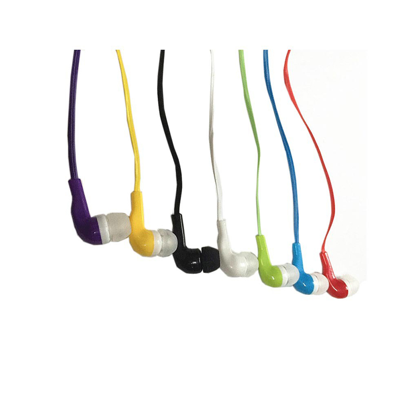 Bulk 3.5mm Cell Phone Earphones Earbuds Headphone Colorful noodle flat wire earphone Headphones for School Classroom, Libraries, Hospitals,Theatre Museum