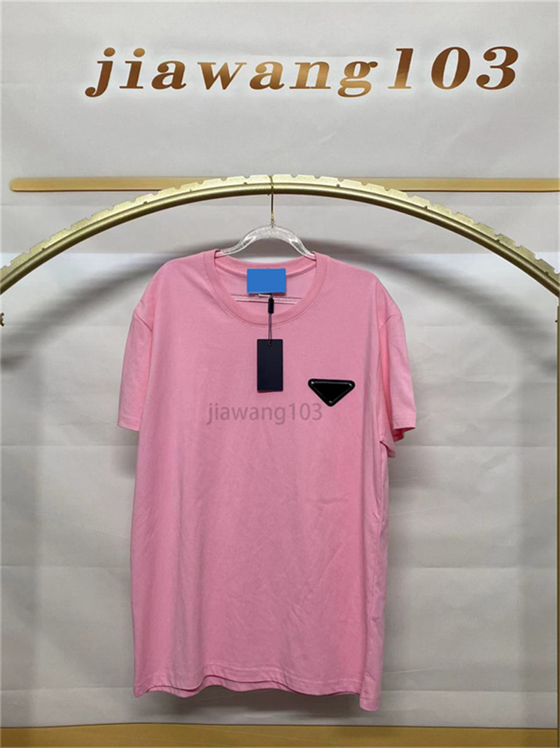 Balcão com a mesma camiseta de verão casual masculina e feminina estampada com letras soltas mangas curtas vendendo camisetas masculinas de alta qualidade M-XXXXL