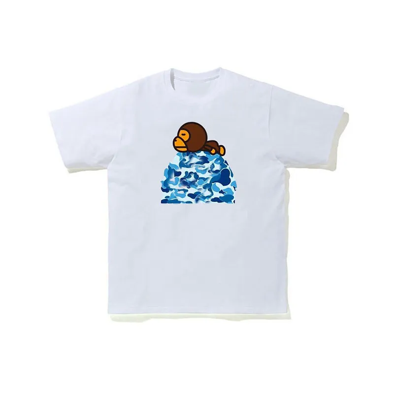 T-shirt da uomo di moda con Shark T-shirt da uomo di qualità in cotone a maniche corte estive casual in cotone tessuto confortevole traspirante semplice