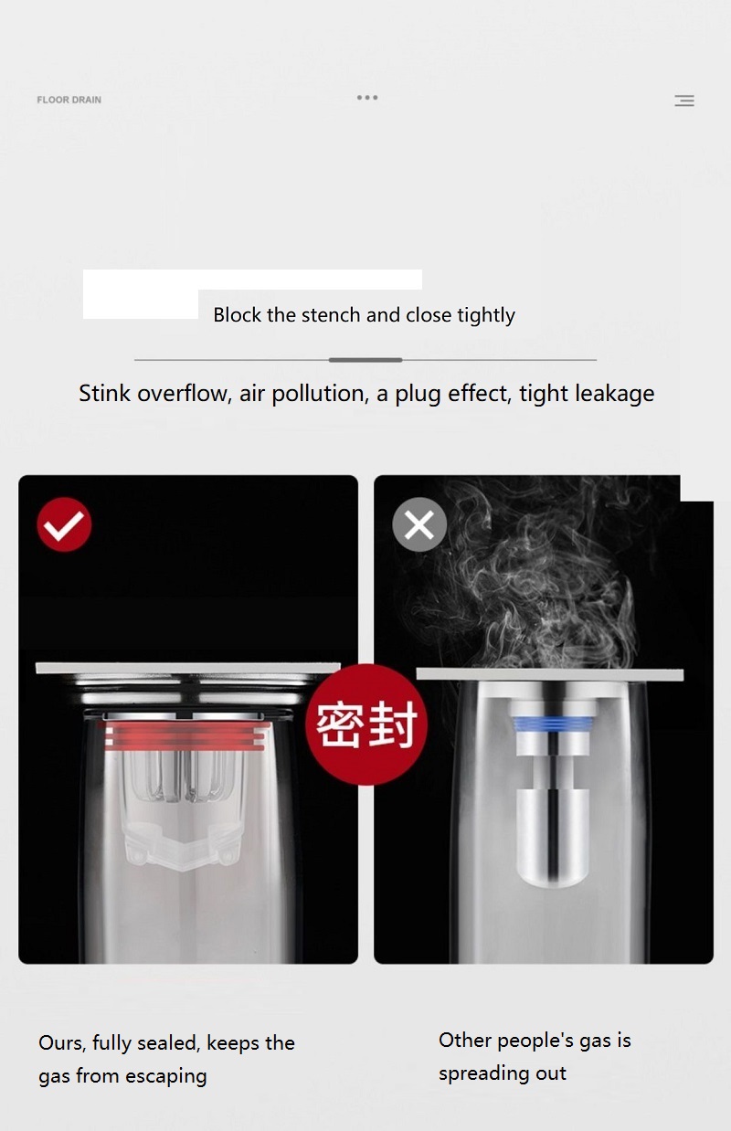 Zemin Tahliye Portu Evrensel Deodorant Kapak Silikon İç Çekirdek Manyetik Eşleme Anti-Odor Zemin Tahliye Çekirdeği Güzel ve Pratik Kurulum Ücretsiz Gönderi