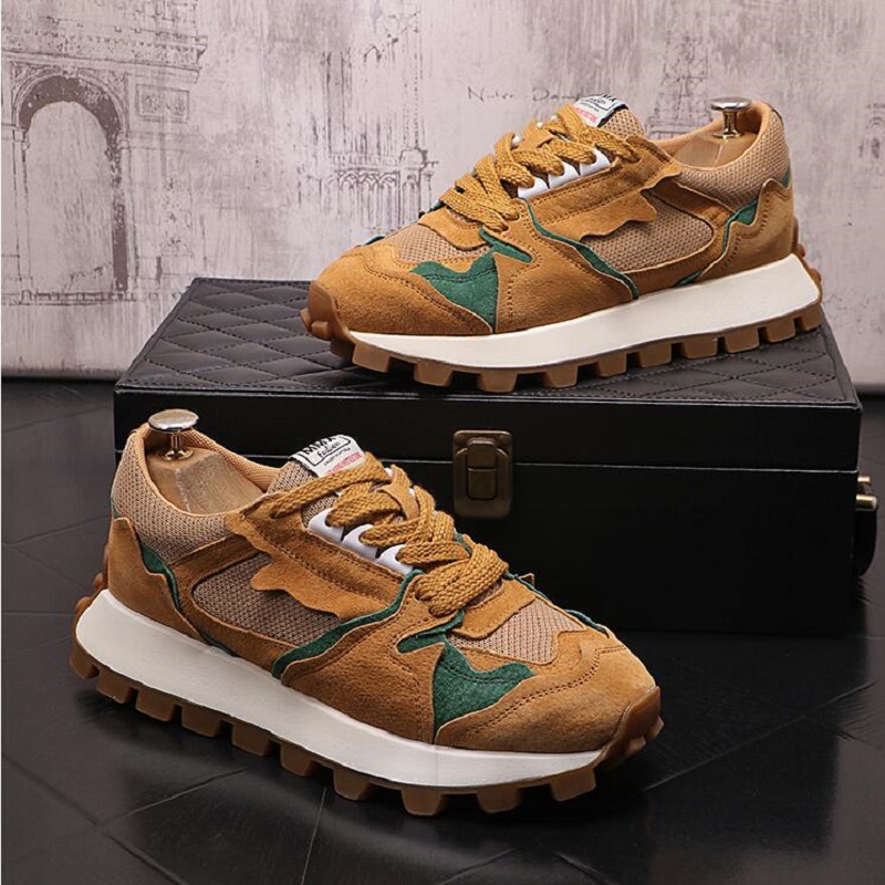 Män retro casual skor koreansk version mesh andningsbara sneakers trend mode mångsidiga skor män skor d2a37