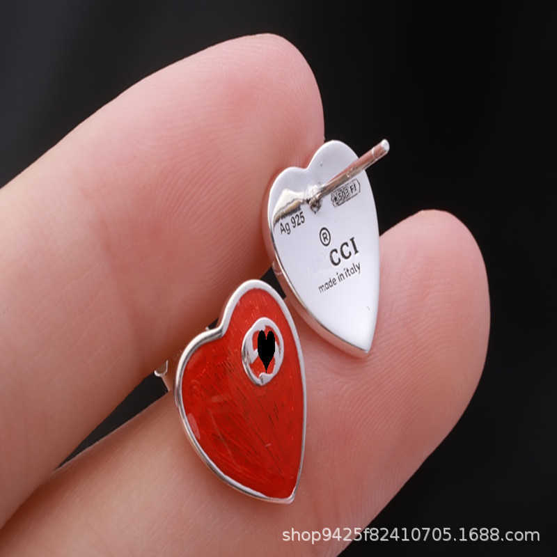 20% OFF 2023 New Luxury High Quality Fashion Jewelry for silver three-dimensional enamel blue heart earrings girlfriend gift