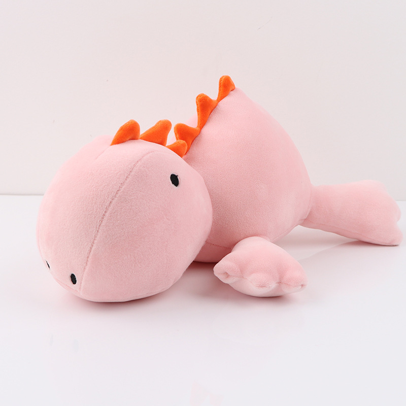 Giocattolo di peluche con dinosauro triangolo verde drago rosa dinosauro