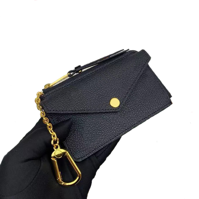 Porte-clés de mode Porte-carte Recto Verso Femmes Mini Zippy Portefeuille Porte-monnaie Sac Ceinture Charme Clé Pochette Pochette Accessoires 69431 284L