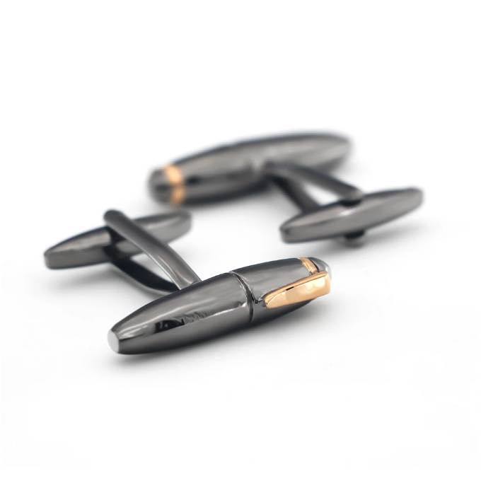 Men's Pen Cufflinks Gunblack Color Teacher Gift Designer Quality Brass Cuff Links Free Shipping