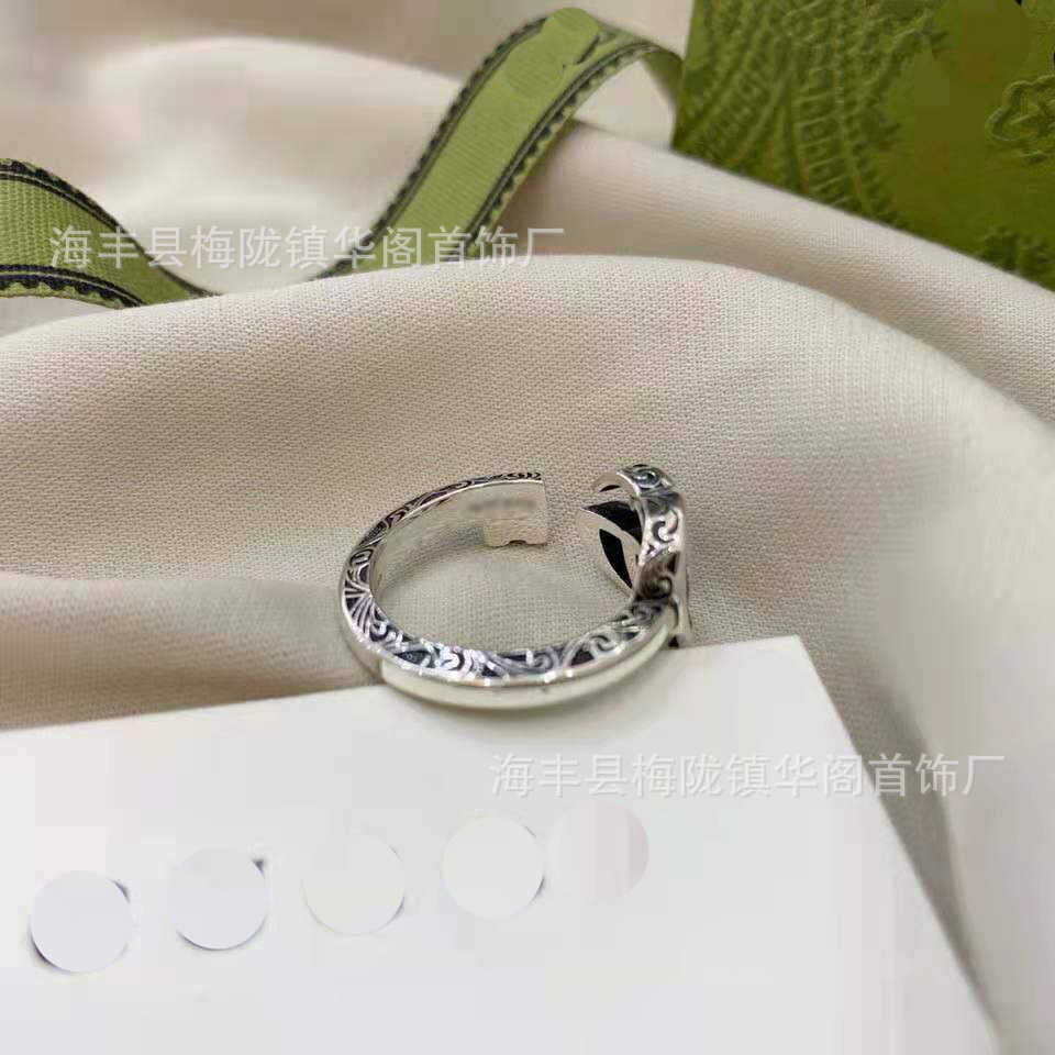 20% rabatt på alla artiklar 2023 Nya lyxiga högkvalitativa modesmycken för nyckelöppning av män och kvinnors fullkropp Sterling Silver Thai Silver Ring Light Luxury Style