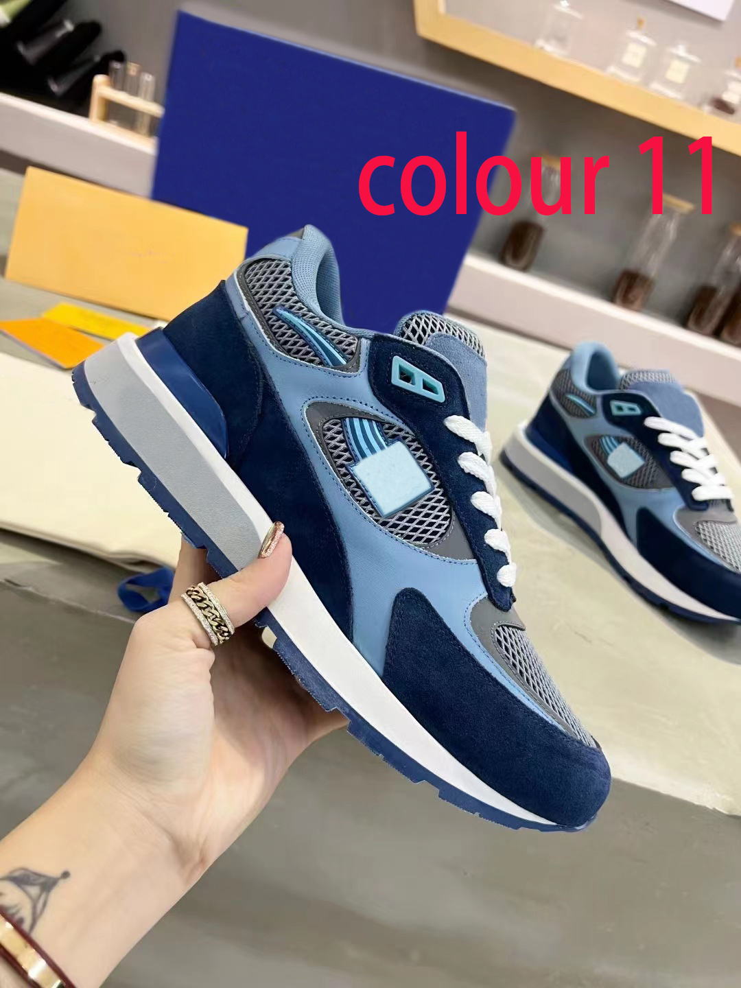 Freizeitschuhe Designer-Schuh Damen Travel Leder Schnür-Sneaker Dicke Sohle Mode Dame Flache Lauftrainer Buchstaben Plattform Männer Gym Sneakers Größe 36-45 Mit Box