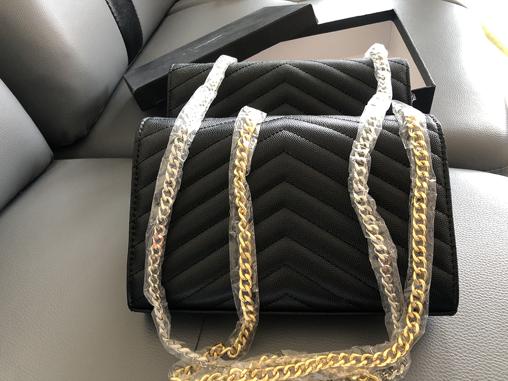 designerväska högkvalitativ handväska axelväska Crossbody-väska i äkta läder lyxig designerväska Top 5A Metallkedja lyxiga handväskor kvinnor messenger-väskor