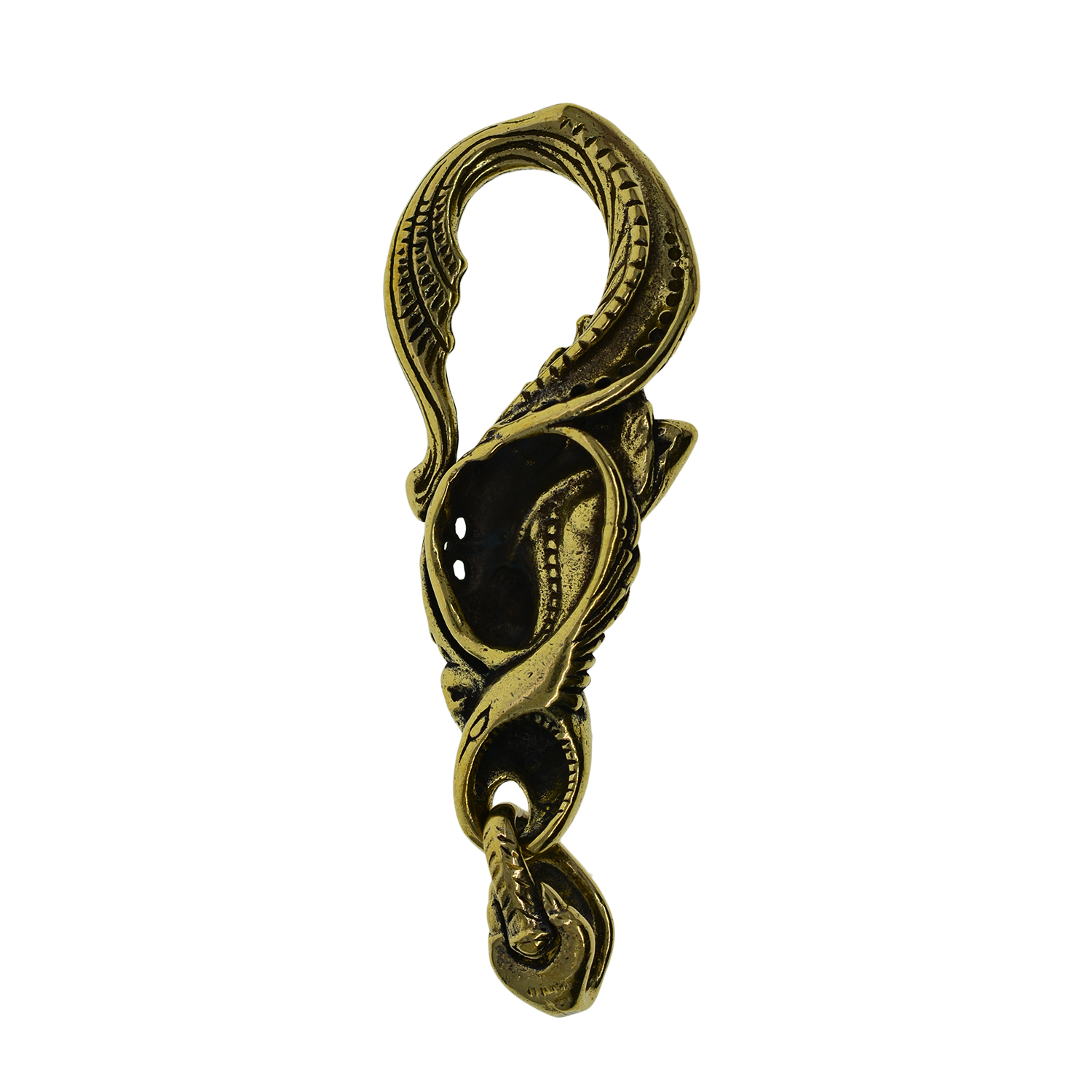 Schlüsselringe handgefertigt super feiner retro messing mermaid hakenverschluss mit Schädel und Kreuzdekoration Lederhandwerk Schlüsselanlagen Schlüsselring FO