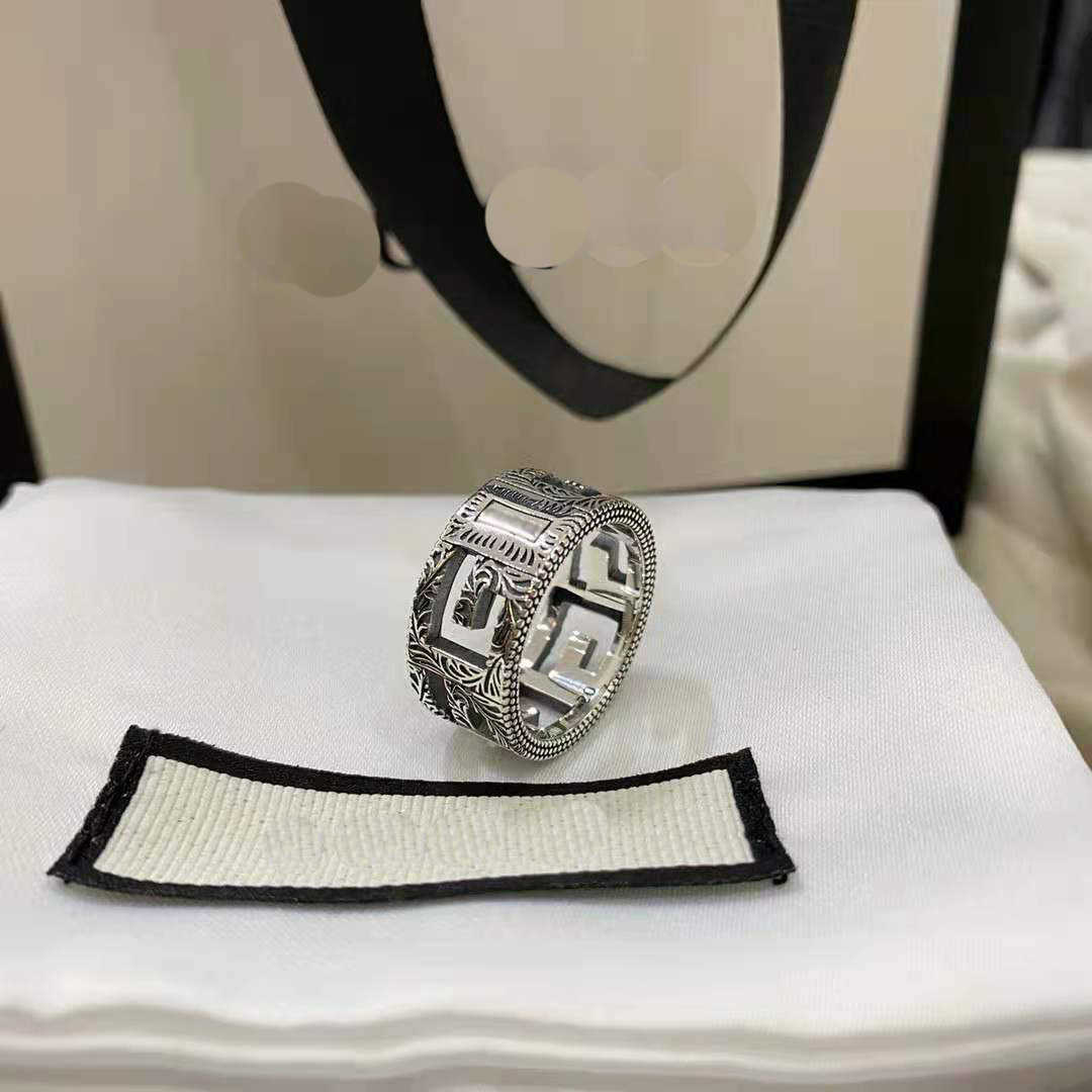 Bague en argent thaïlandais ajouré, bijoux de luxe de haute qualité, à la mode, pour double amoureux, léger, vent froid, 70% de réduction, 2023