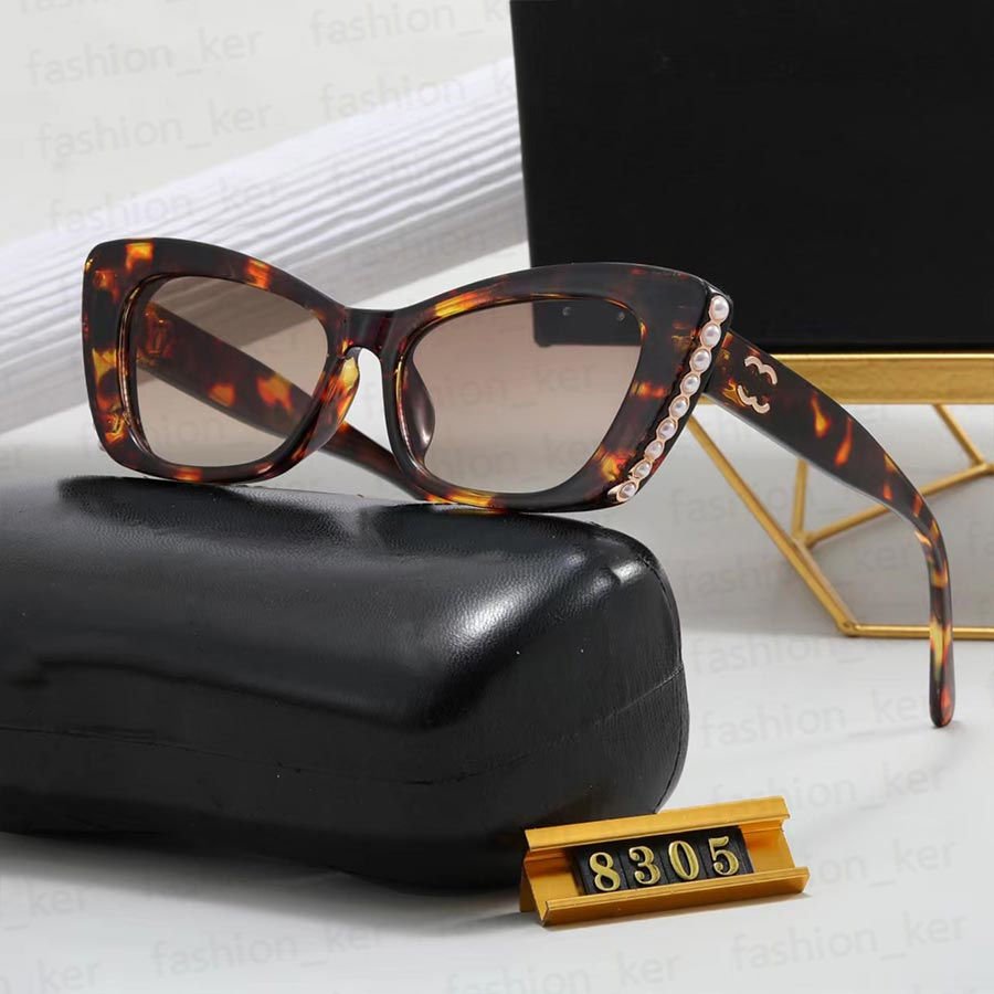 Designer Women's Sunglasses Fashion Cateye Sunglasses Pearl Casual Goggle 290r