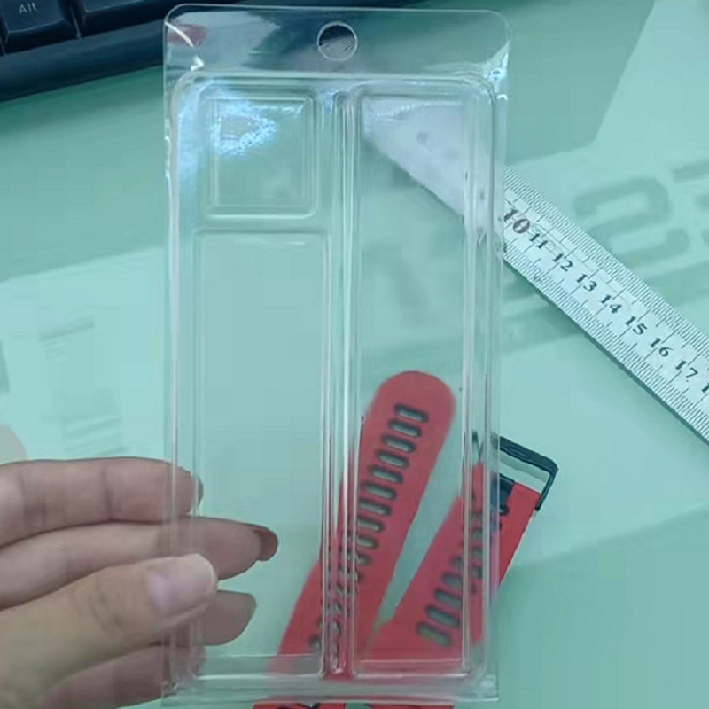 Geschenk Wrap No Drucken leere transparente PVC -Klappblister -Paketbox für Apple Watch Band -Gurt Display Einzelhandel Staubdichte Verpackungskästen 