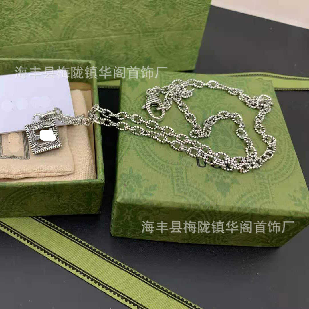 95% OFF 2023 New Luxury High Quality Fashion Jewelry for Ancient family vine pattern hollow out three-dimensional Necklace men's full body sterling as old Thai silver