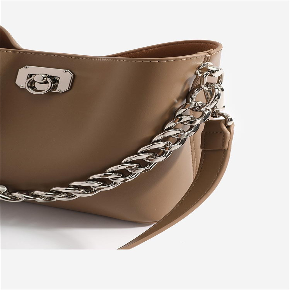 HBP 5A Fashion Women Bag Cowhide Bucket Bag Chain Strap Shoulder Bag Metal Strap Crossbody Bag has nothing to do with any brand