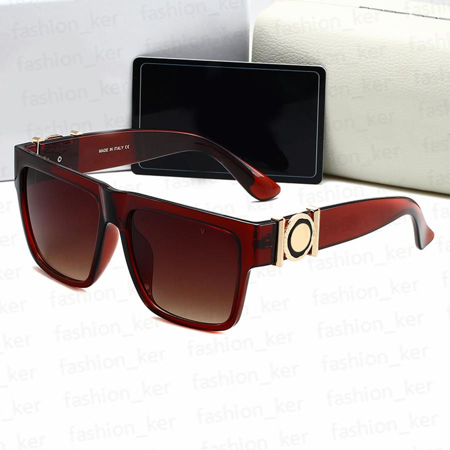 Designer coola solglasögon stora ram mode glasögon kedja skyddsglasögon förarens solglasögon 5 färger327s