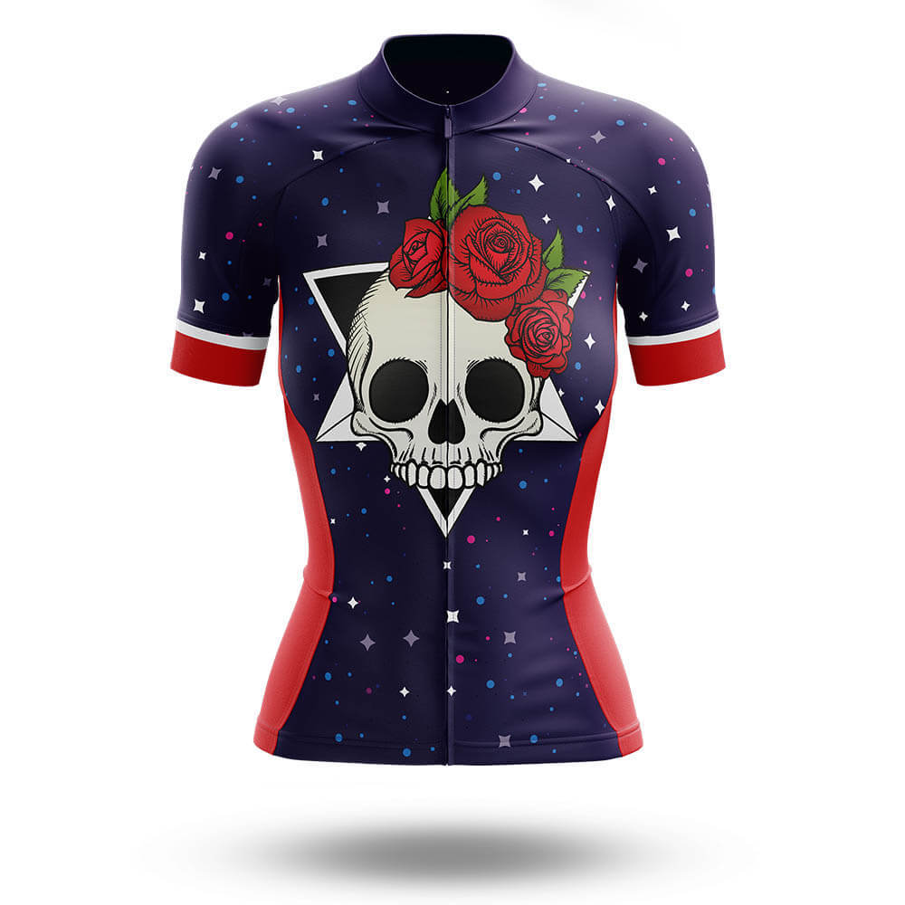 Skull Women Summer Cycling Jersey Set Set z krótkim rękawem rowerowe rowerowe ubrania rowerowe