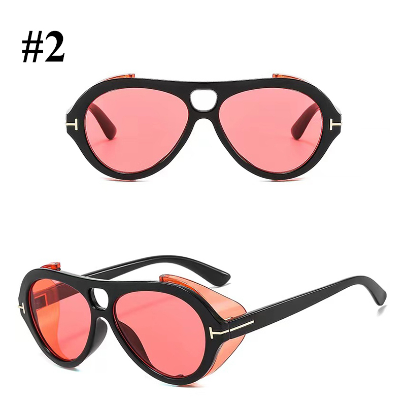 Occhiali da sole firmati da donna Occhiali da sole Fashion Oversize Shades Anni '90 Retro Occhiali da sole pilota gialli neri Lady UV400 Beach Eyewear