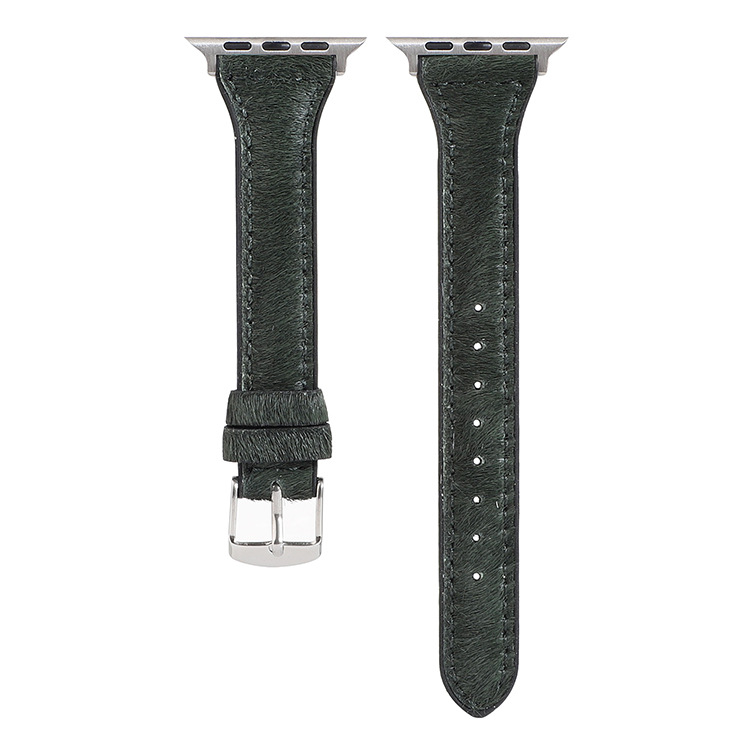 Designer para Apple Watch Se moda de couro Smart Strap Strap em forma de cavalo T Suria de silicone com cinta de couro único de laço único iwatch universal