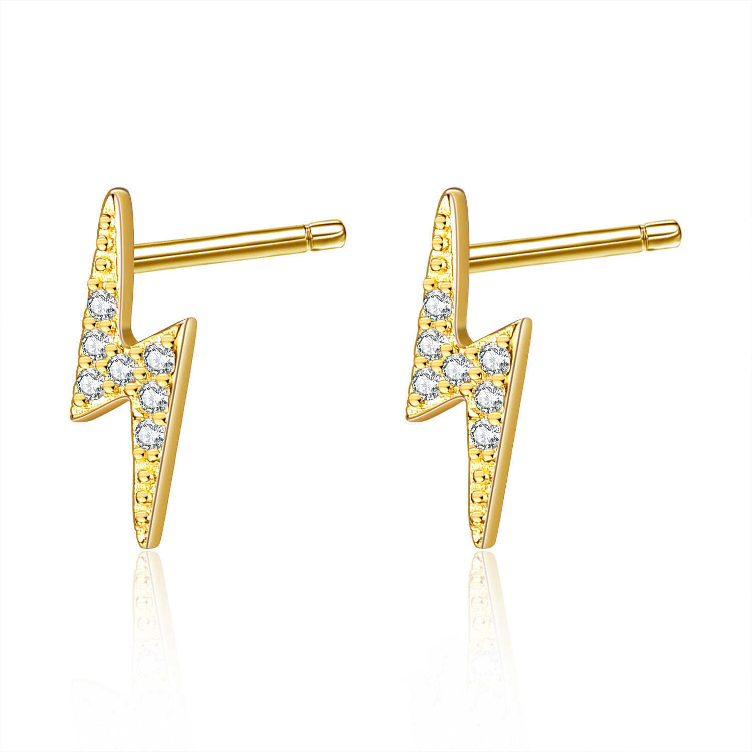 Charme es boucles d'oreilles en acier inoxydable pour femmes bijoux à la mode or foudre Piercing boucle d'oreille pour adolescents oreille manchettes G230307