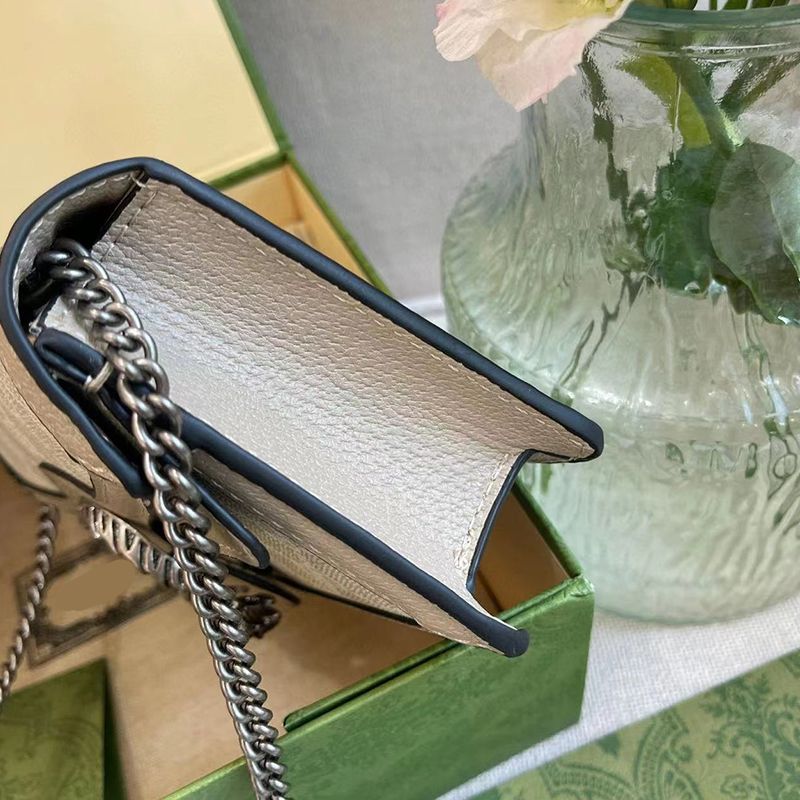 Klasik lüks zincir moda omuz çantası 2023 cüzdan vintage kadın kahverengi deri el tipi tasarımcı kutu çok renkli