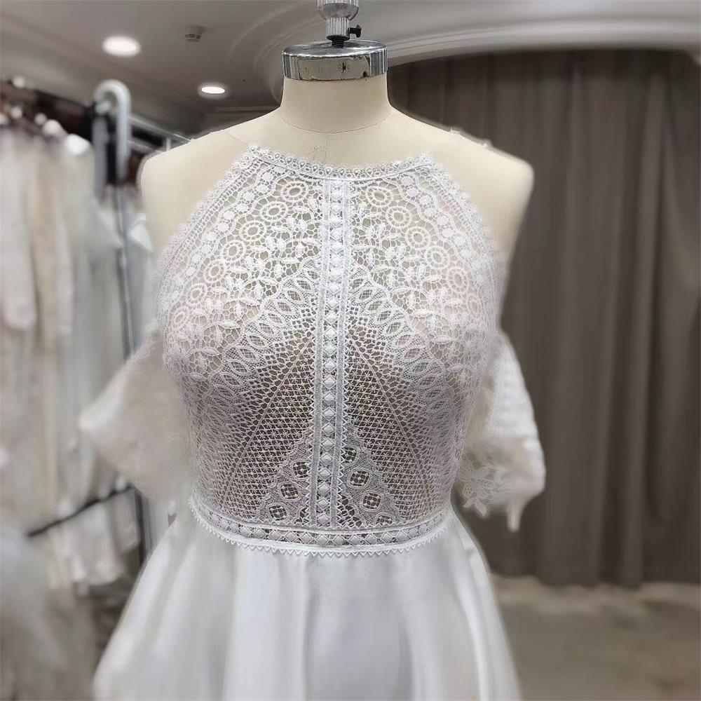 Nuevo vestido de novia de encaje bohemio romántico dulce europeo y americano FN1305