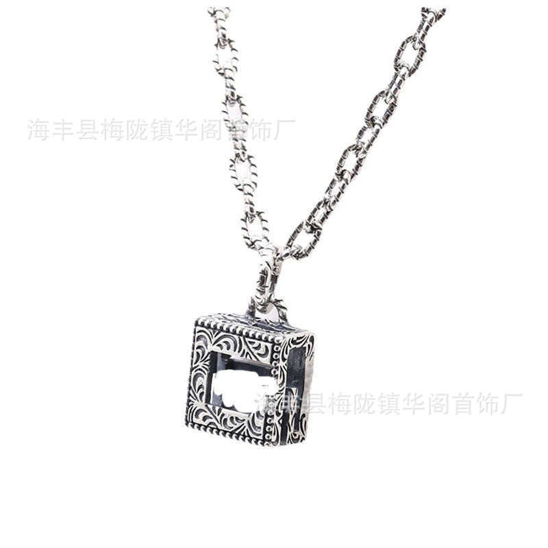 Top designer jewelry Ancient family vine pattern hollow out three-dimensional men's full body sterling as old Thai silver