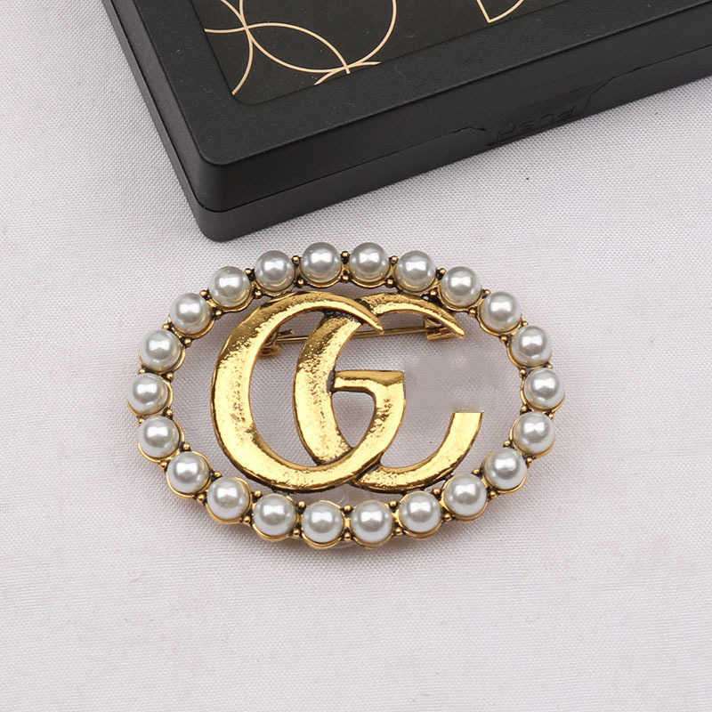 20% OFF 2023 New Luxury High Quality Fashion Jewelry for Brooch inlaid pearl super flash temperament gentle celebrity pin coat cardigan accessories new style