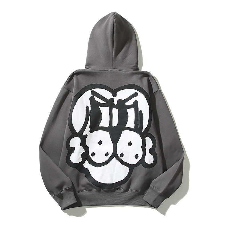 Erkek Hoodies ve Kadınlar Karikatür Köpek Kafası Graffiti Baskı Kapşonlu Kazak Hoodie