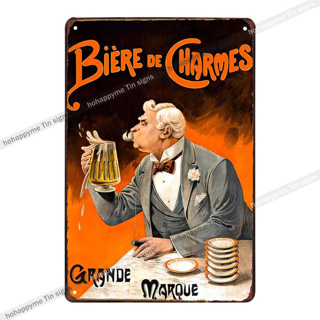 Grappig bier Vintage Tin Painting Decoration Poster Signs voor Wall Bar Pub Club Cafe Retro Metal Plaque Home Decor Paten 30x20cm W03