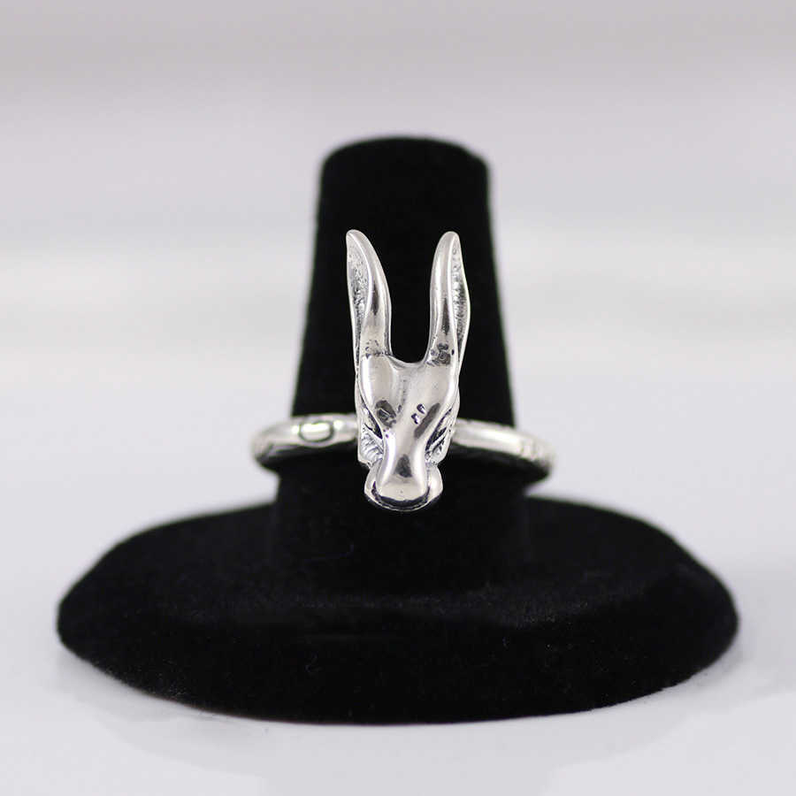 20% off all items 2023 New Luxury High Quality Fashion Jewelry for rabbit head men and women silver for lovers wind pair ring personality trend