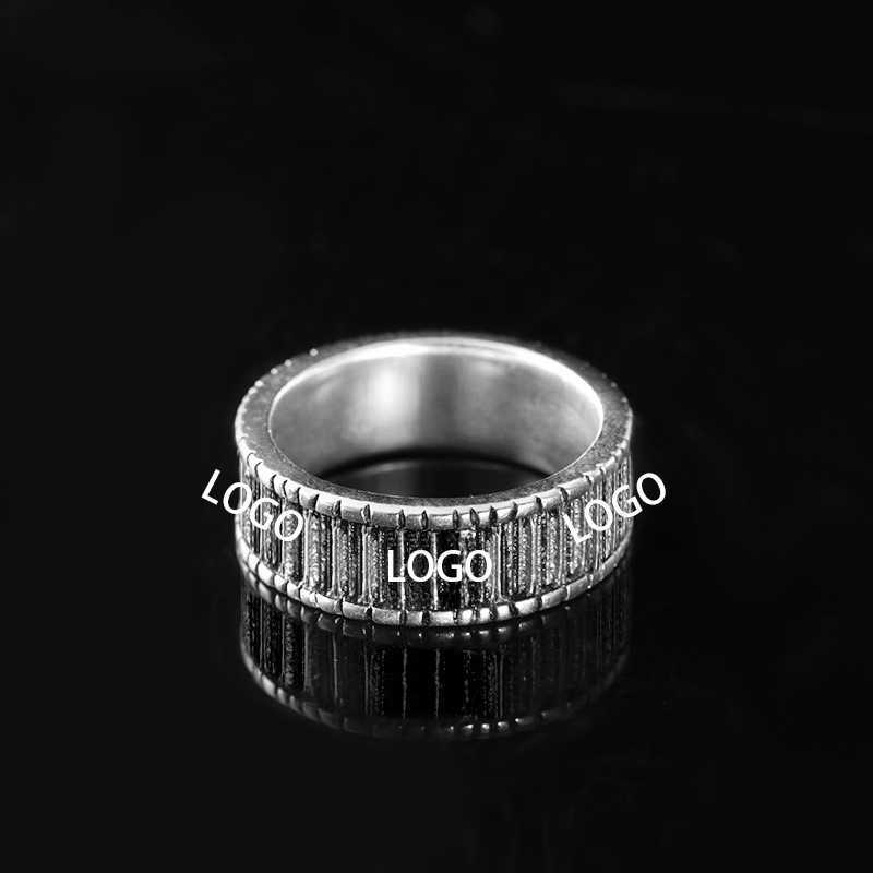 ancient family female ins male light does not fade version tail ring personality eternal Silver Ring Luxury ornament